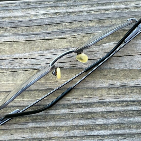 Bulova Signature London Eyeglasses Frame Black Pewter Glasses Handmade in Italy - Picture 6 of 12